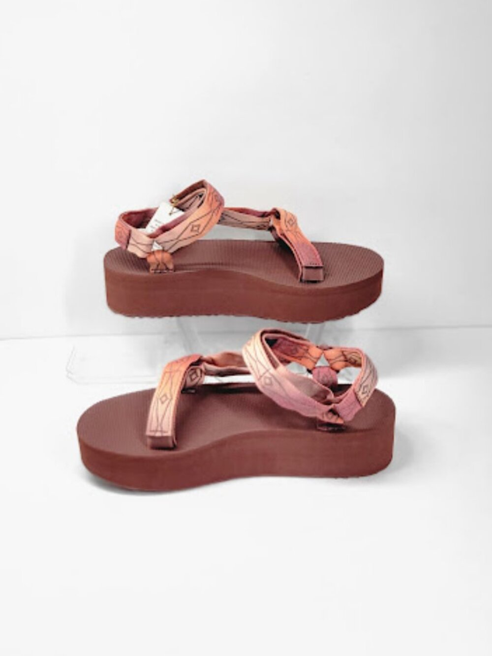 TEVA Flatform Universal Sunscape Sandals Women’s Sz 10 Pink Orange Platform NWT - Picture 5 of 10